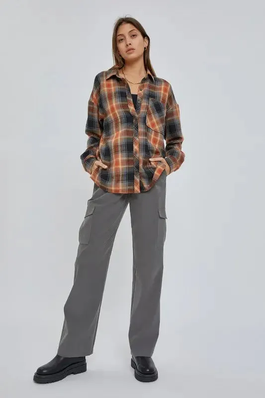OVERSIZED BOYFRIEND FLANNEL - CURVES