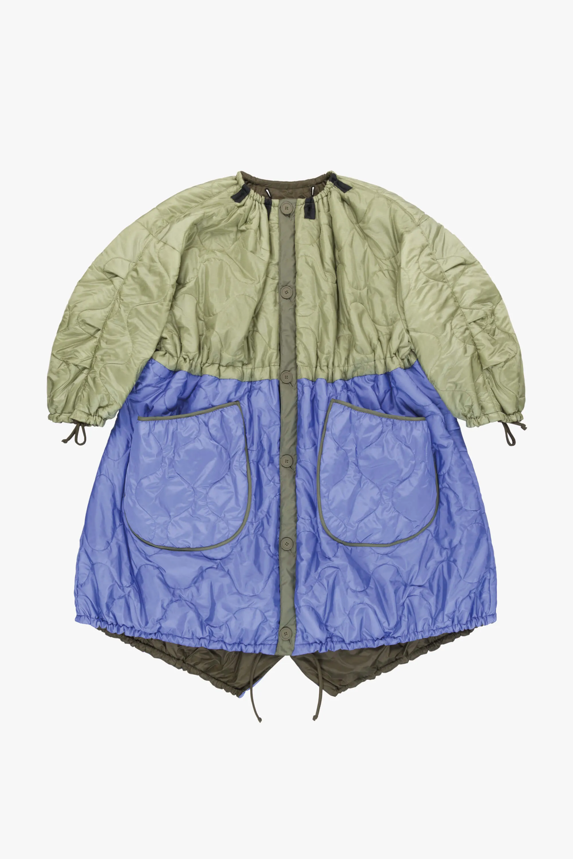 Parachute Quilt Parka - Pale Sage / Dark Olive