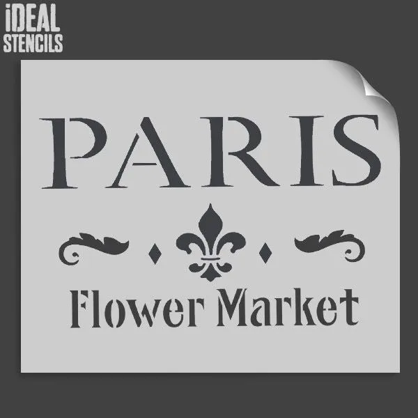Paris Flower Market Stencil