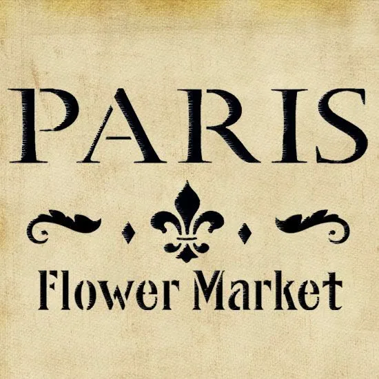 Paris Flower Market Stencil