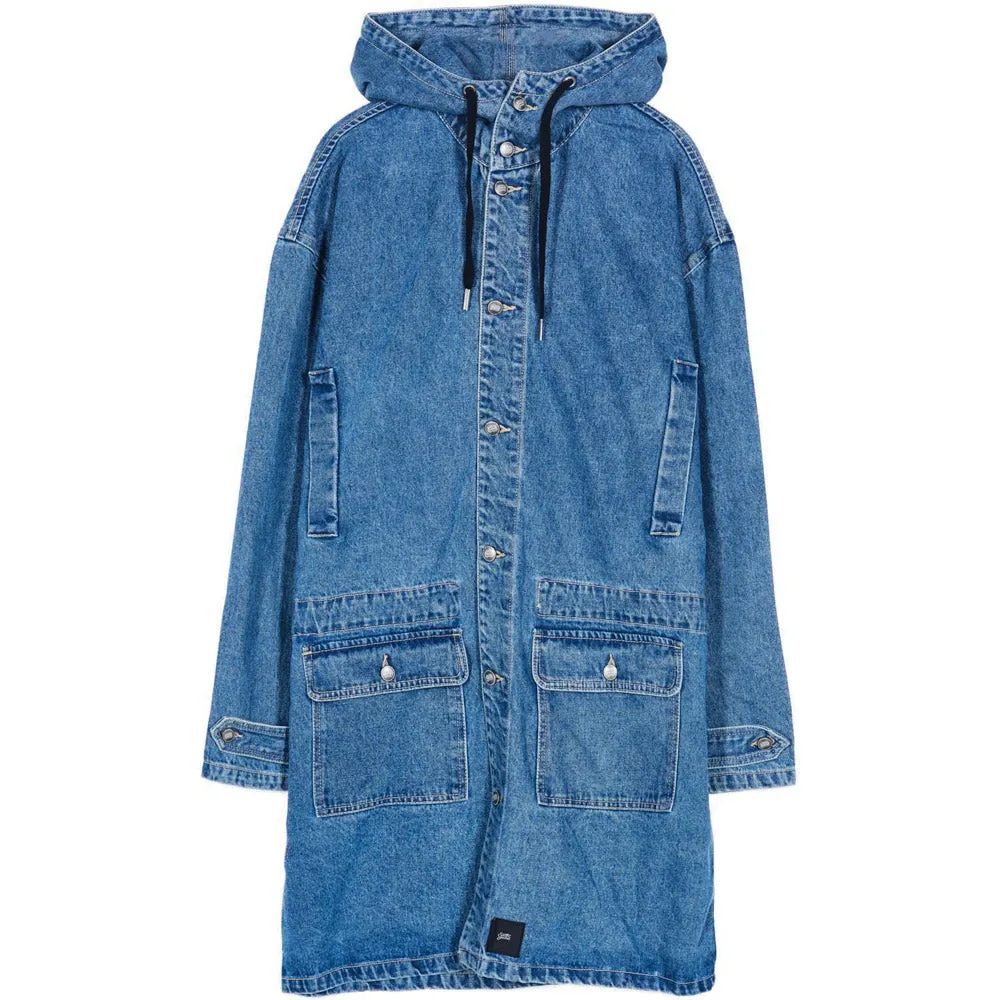 Parka oversize denim bleu