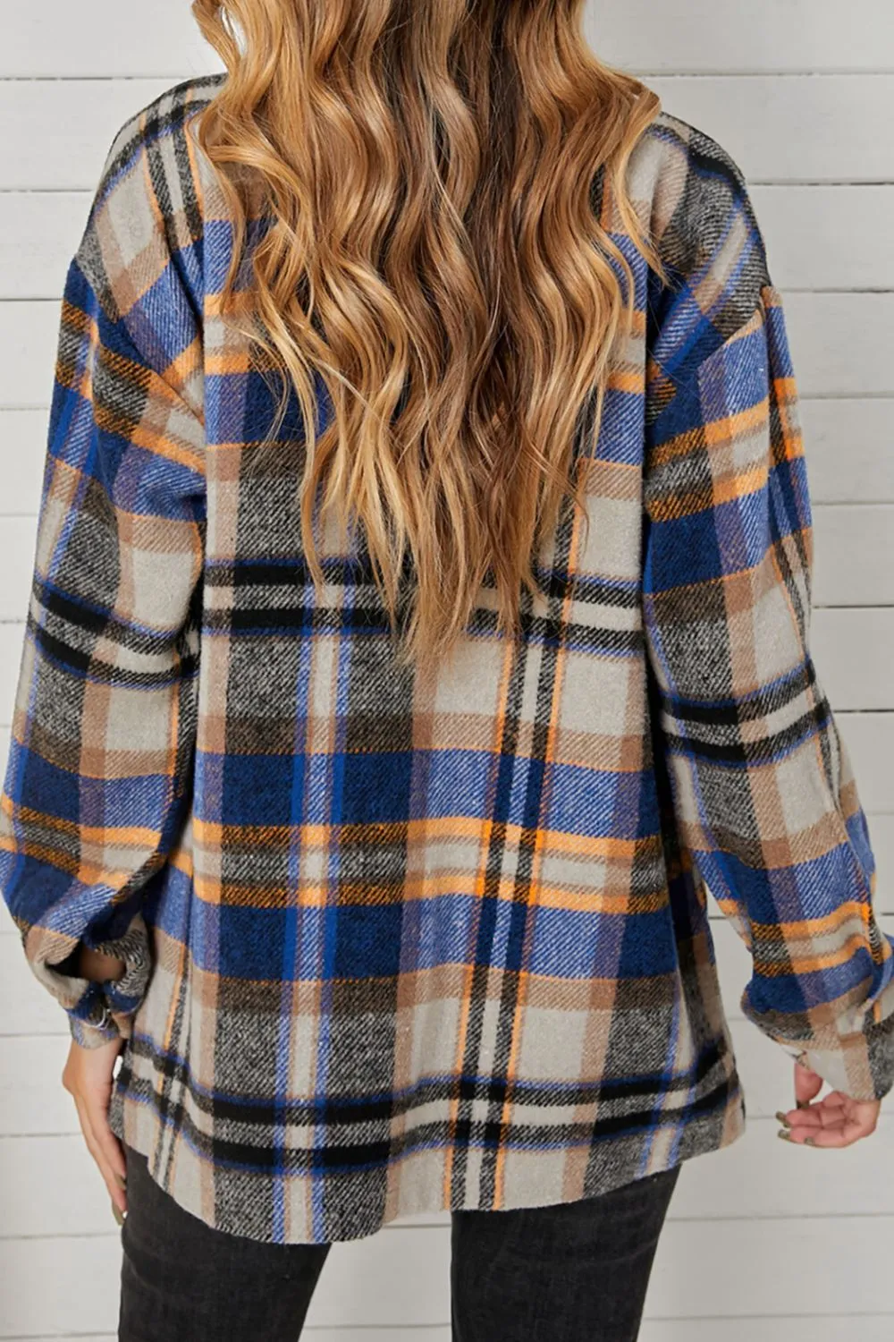Pepper Plaid Button Down Shacket