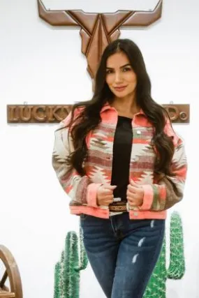 Pink Aztec Shacket