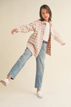 Pink Plaid Shacket