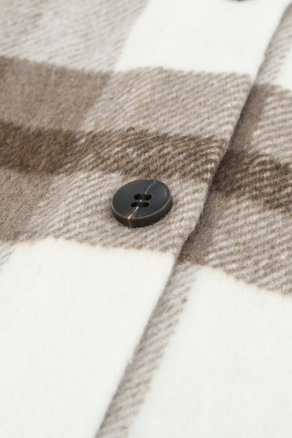 Plaid Print Pocket Women Shacket