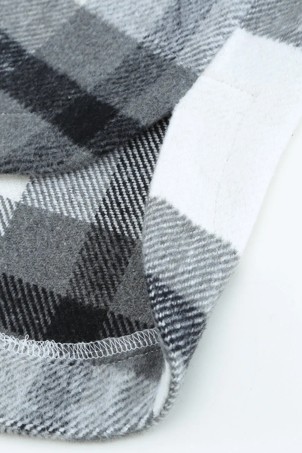 Plaid Print Pocket Women Shacket