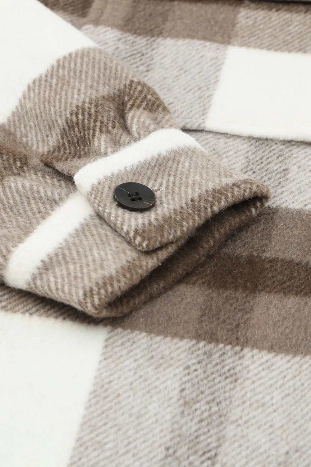 Plaid Print Pocket Women Shacket