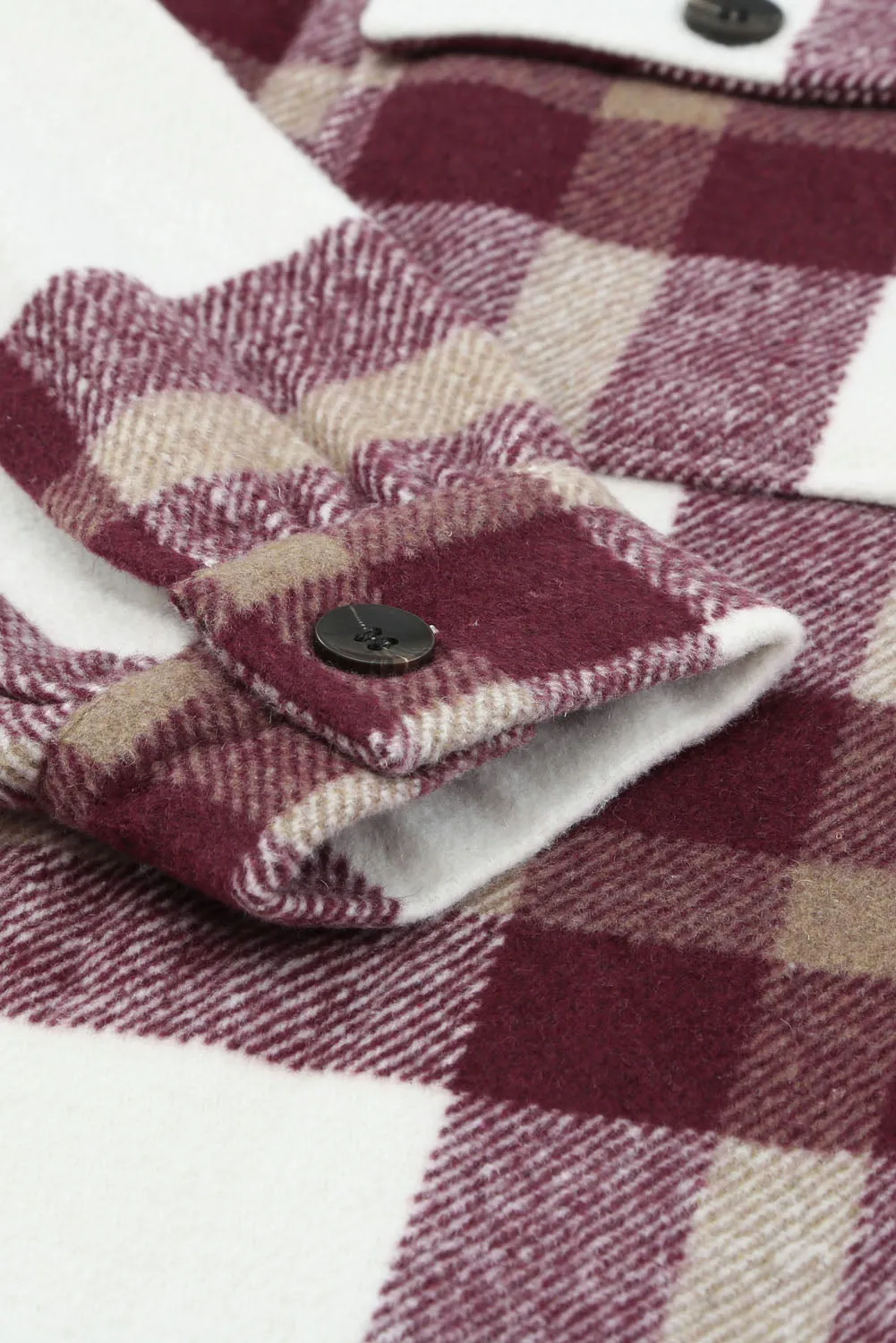 Plaid Print Pocket Women Shacket