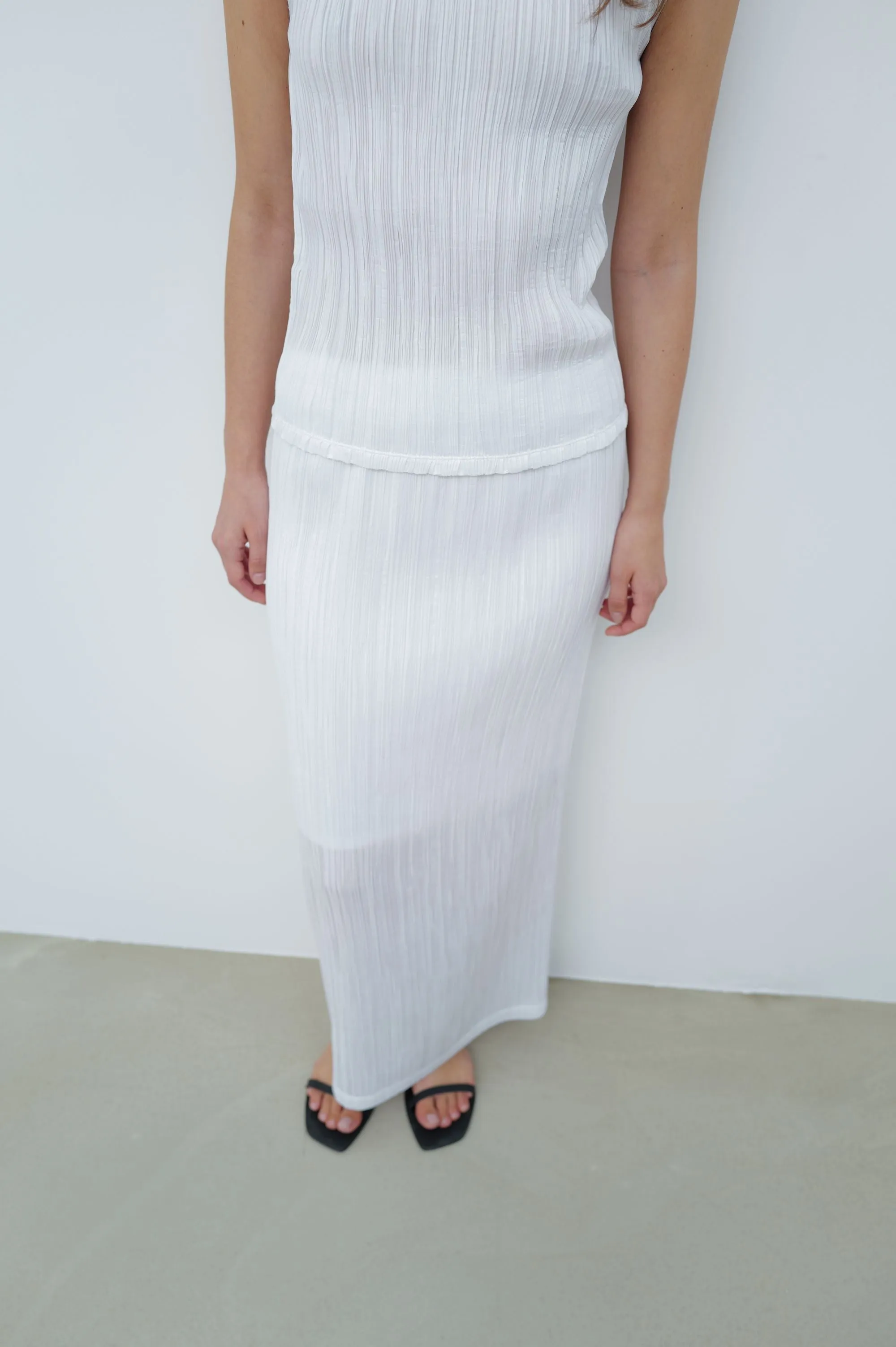 Pleated Midi Skirt