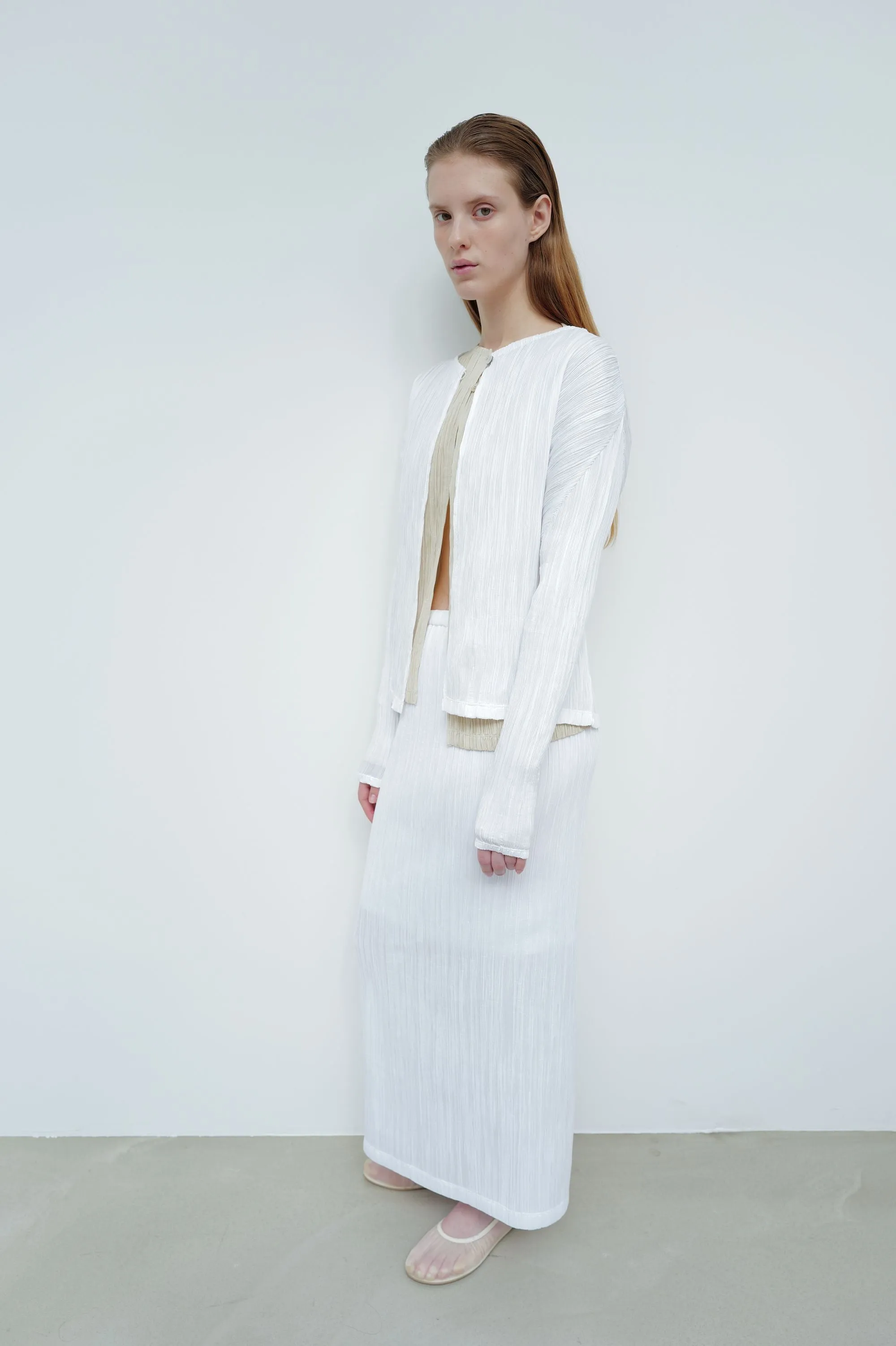 Pleated Midi Skirt