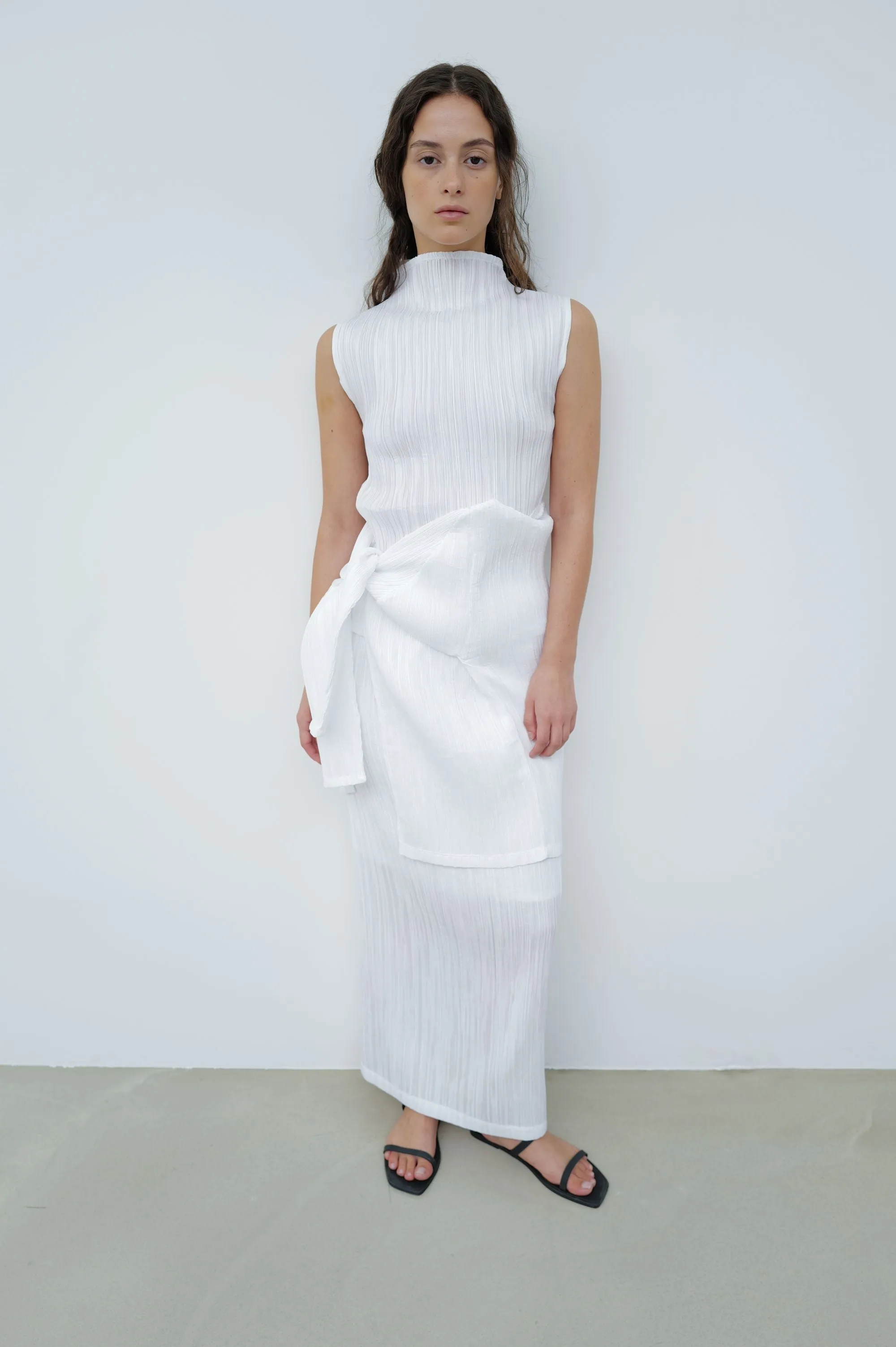 Pleated Midi Skirt