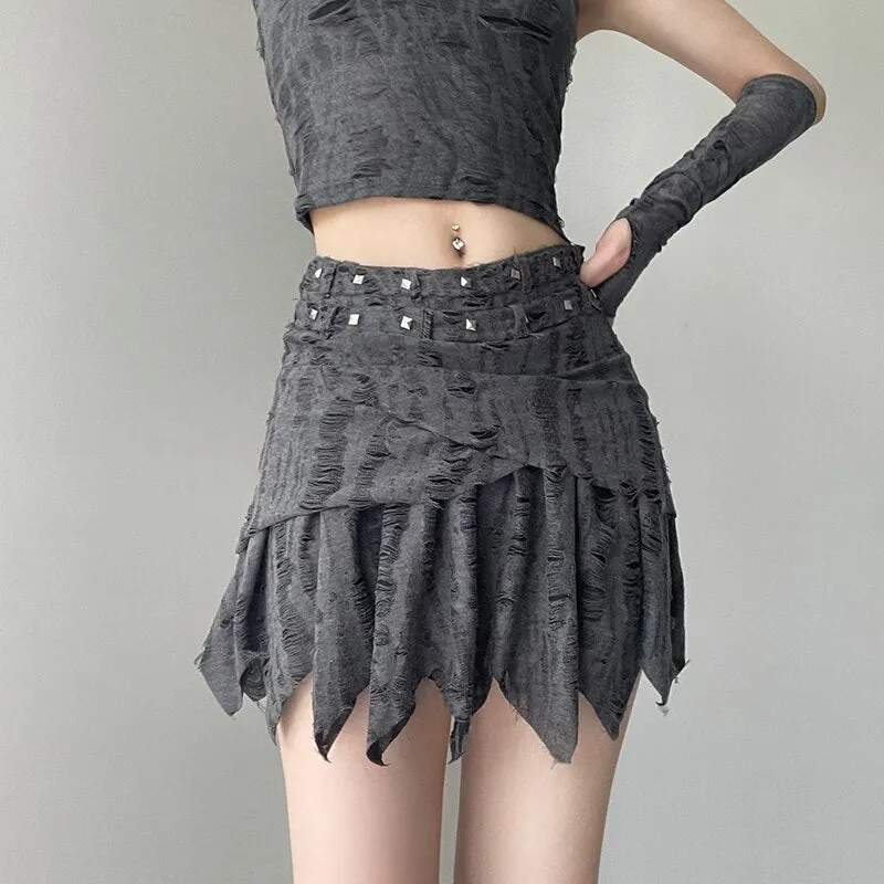 Pleated Short Skirt