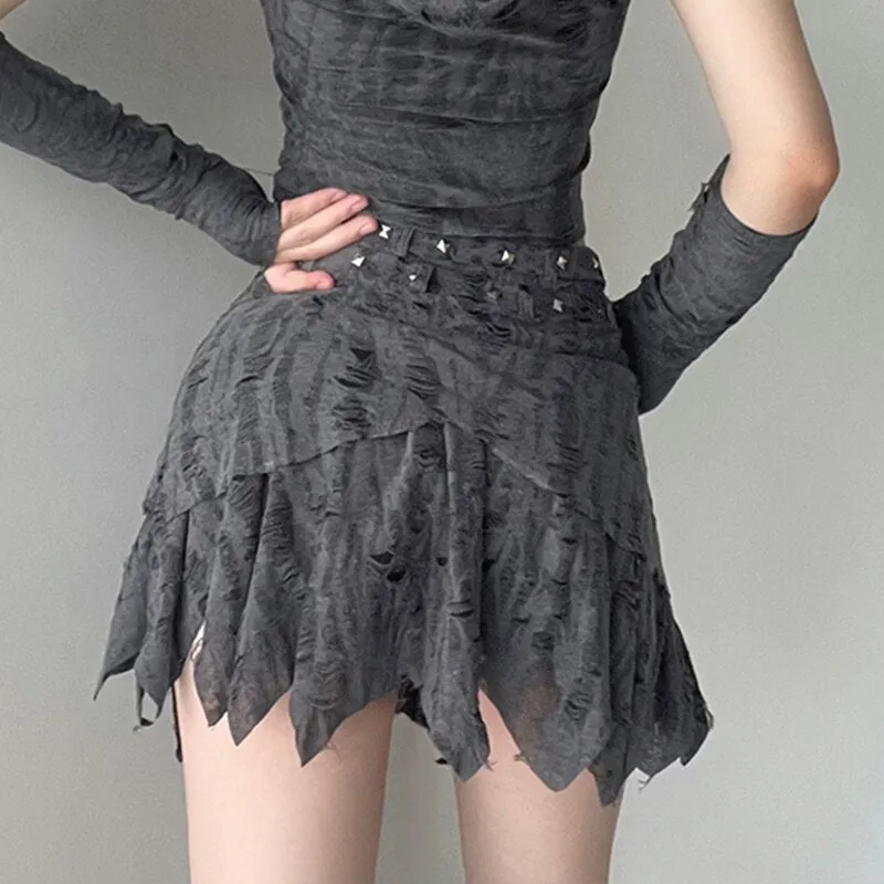 Pleated Short Skirt