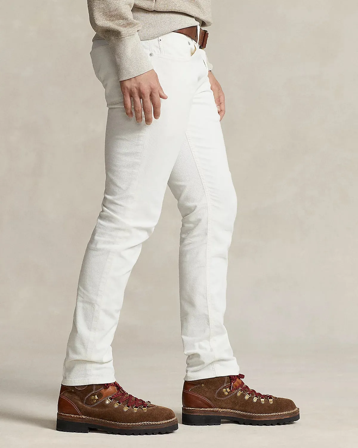 Polo Ralph Lauren Mens Sullivan Slim Fit Stretch Corduroy Pants White 36 x 32