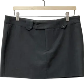 PrettyLittleThing Grey Woven Pleated Mini Skirt UK 12