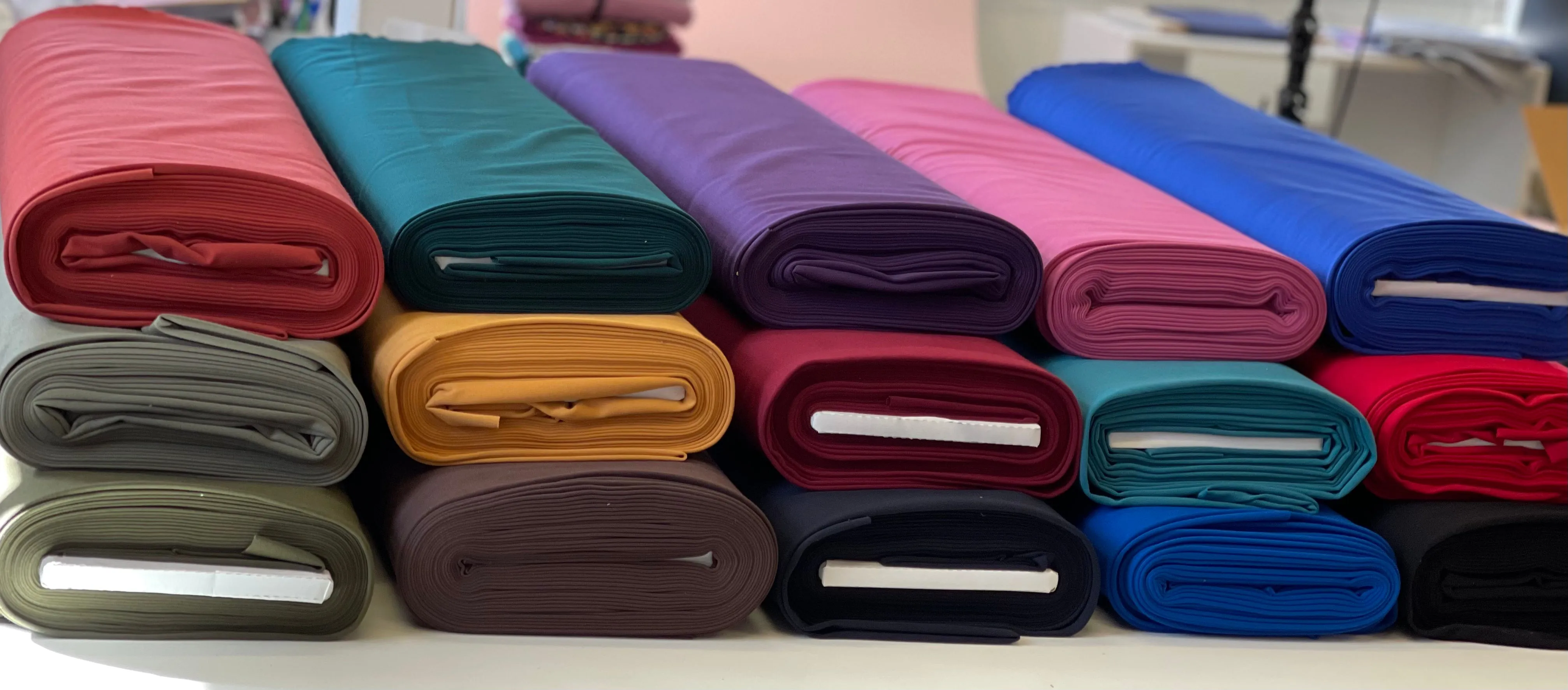 REMNANT 0.48 Metre - Navy Viscose Ponte Roma Double Knit Fabric