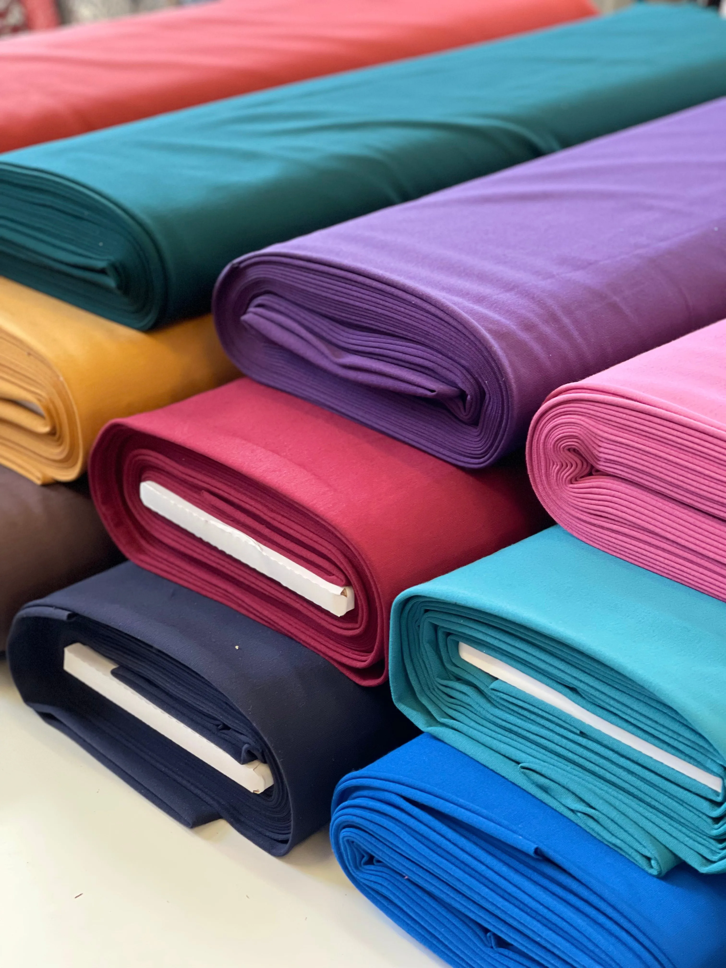 REMNANT 0.48 Metre - Navy Viscose Ponte Roma Double Knit Fabric