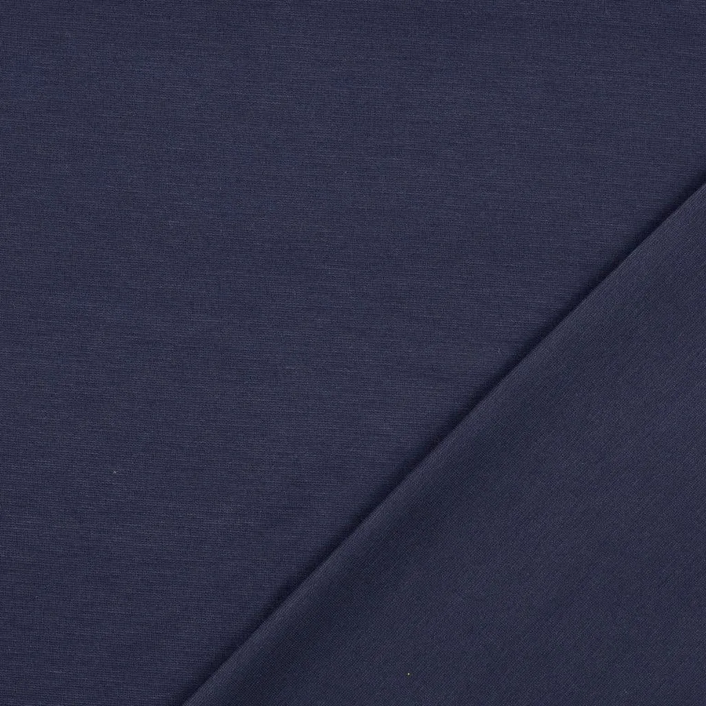 REMNANT 0.48 Metre - Navy Viscose Ponte Roma Double Knit Fabric