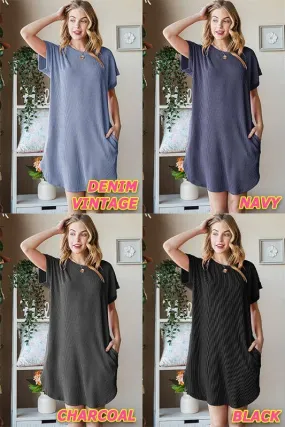RIBBED MINI DRESS