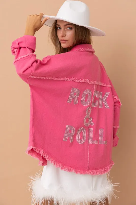 ROCK & ROLL Rhinestone Shacket