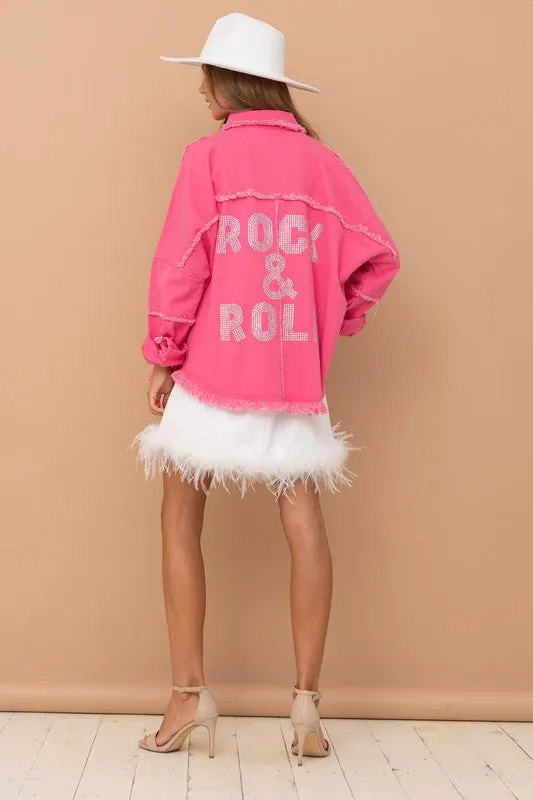ROCK & ROLL Rhinestone Shacket