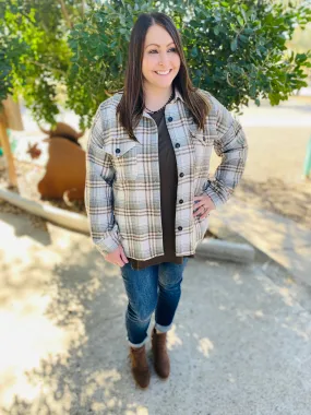 Sage Plaid Shacket