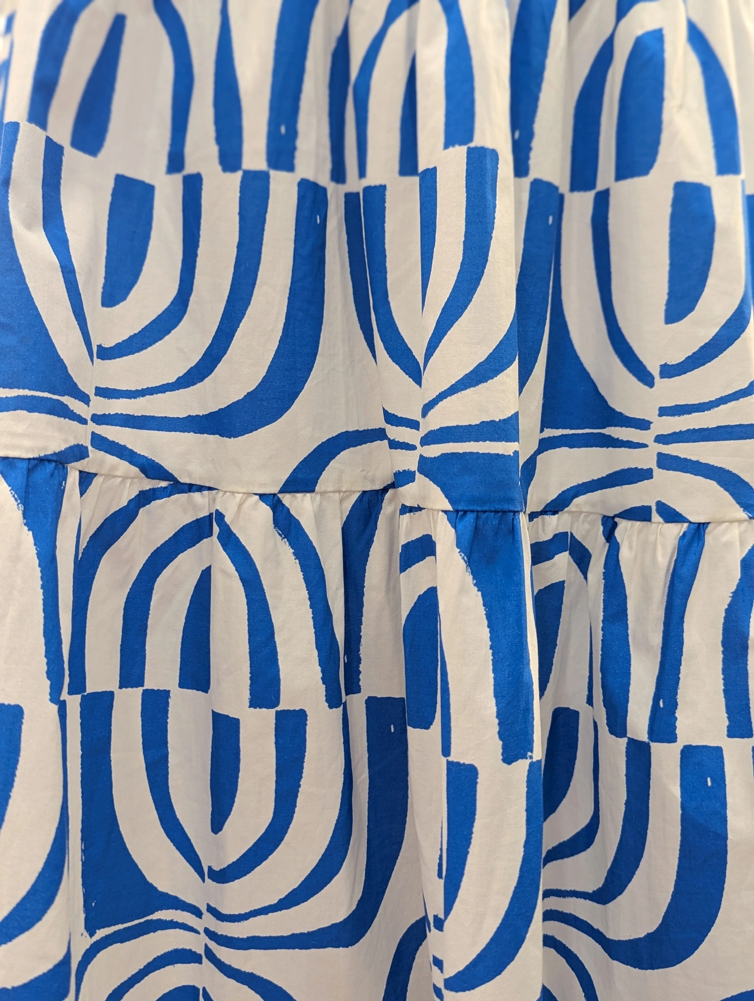 Santorini Banded Cotton Skirt