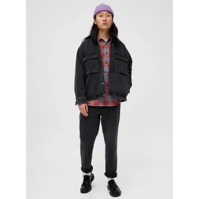 Simons Obey Morrison Black Denim Jacket | Small