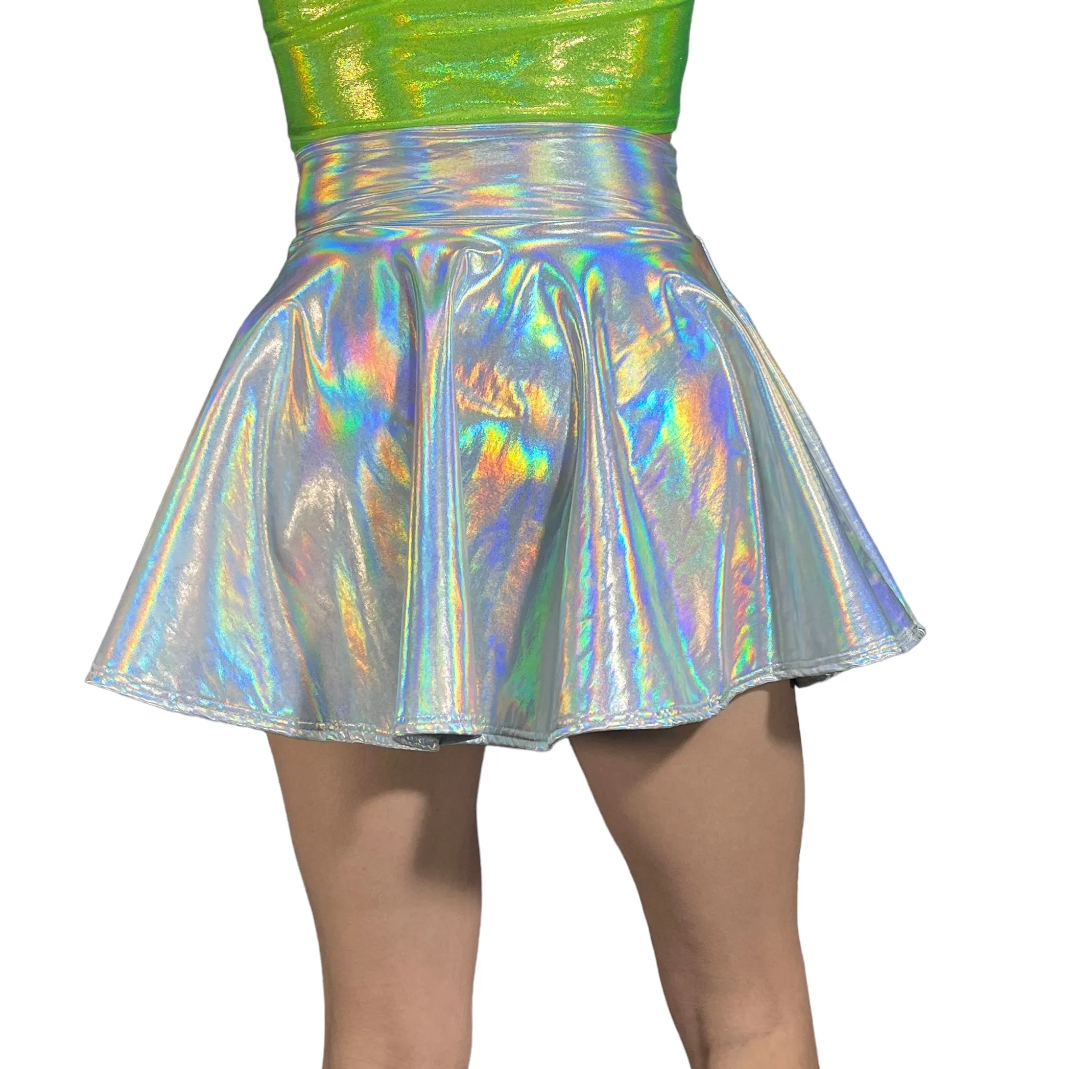 Skater Skirt - Opal Holographic Iridescent