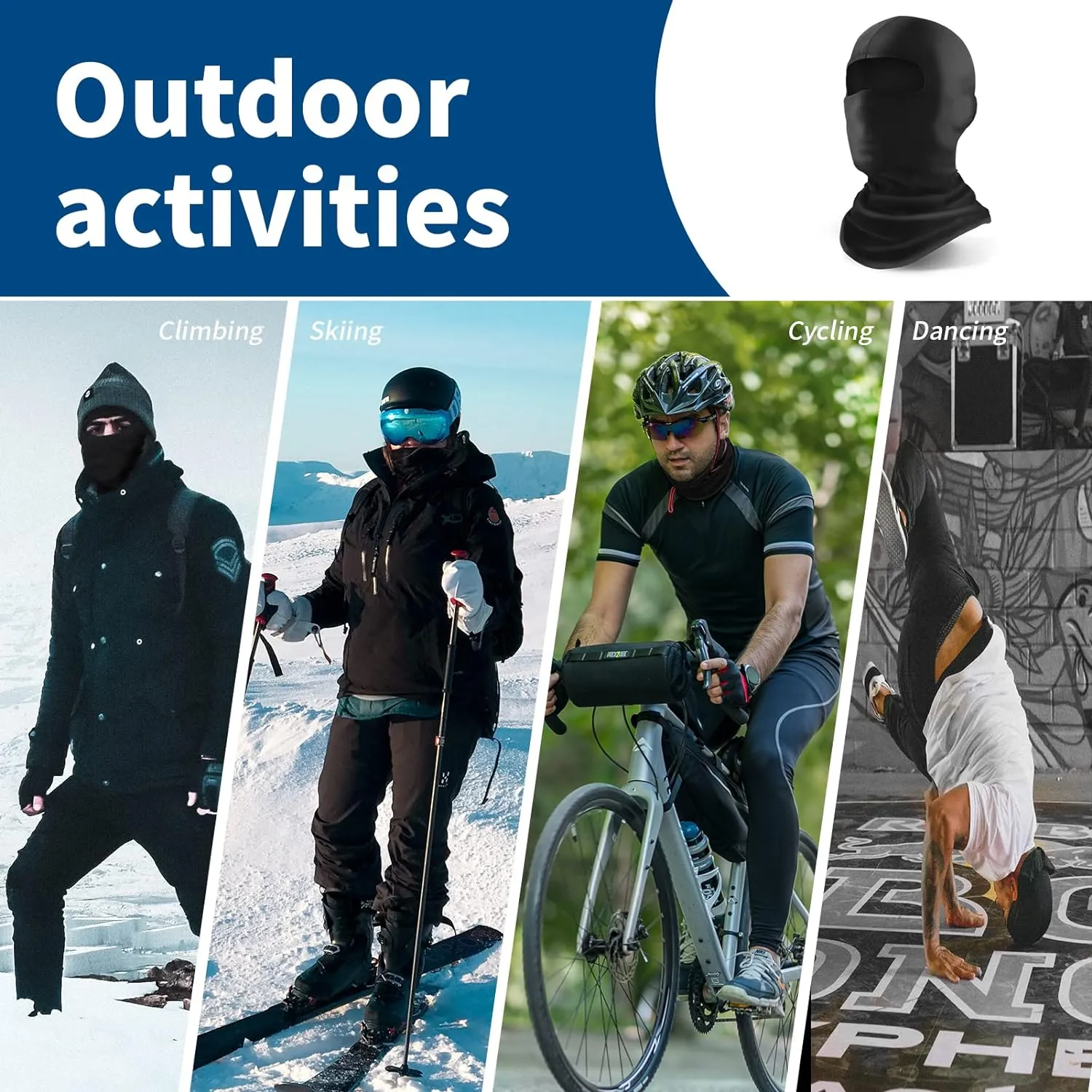 Ski Mask, Face Mask– Skiing, Snowboarding, Motorcycle