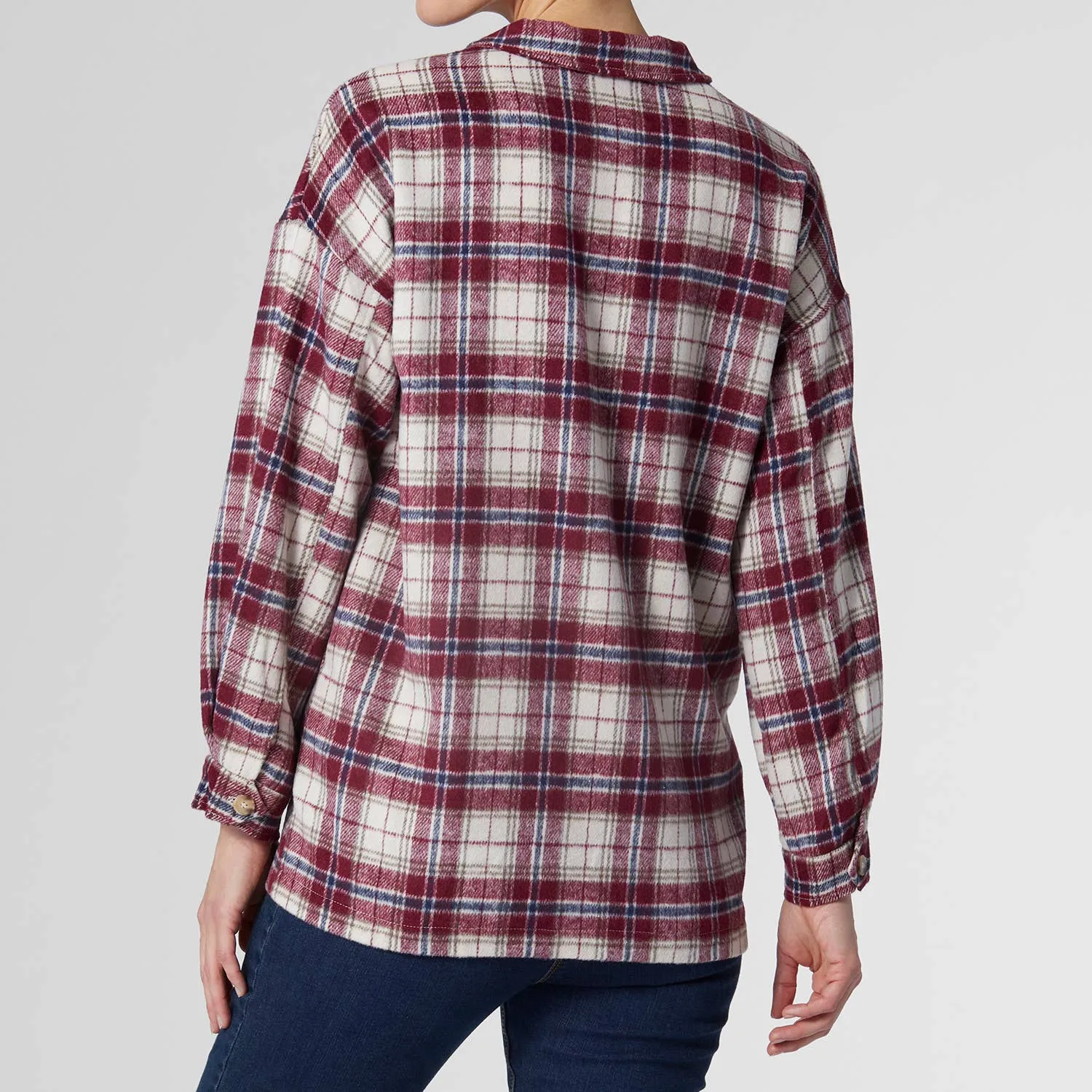 Skylar Plaid Button Front Shacket