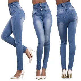 Slim-Fit High Waist Skinny Pocket Pants