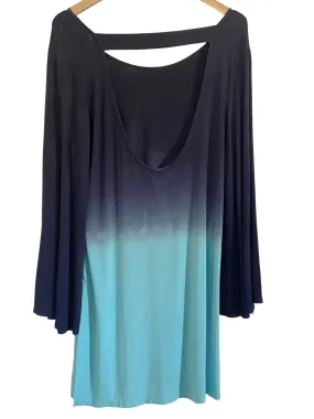 Soft Summer Navy and Aqua Ombre Tunic