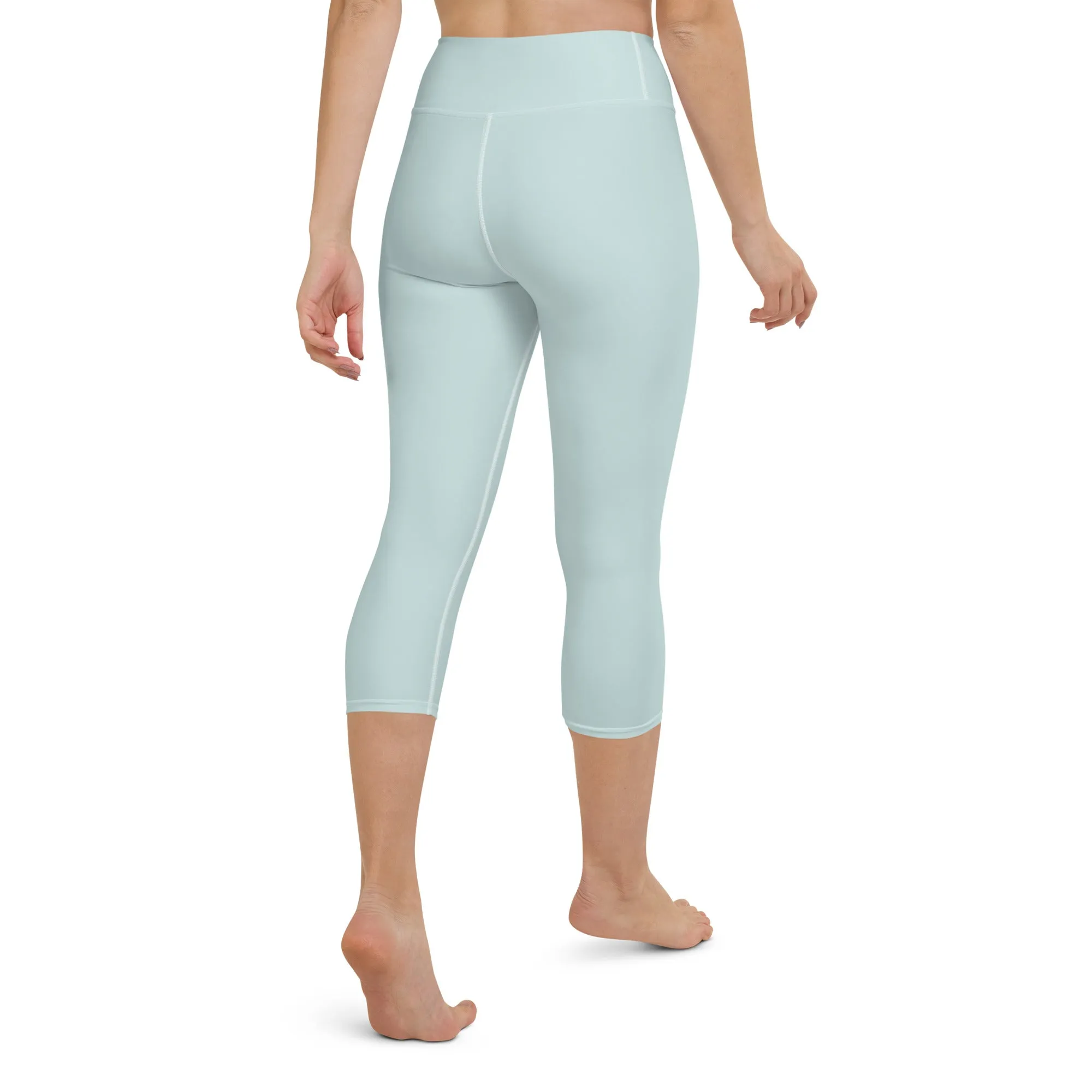 Solid Sea Foam Yoga Capri Leggings, lioness-love