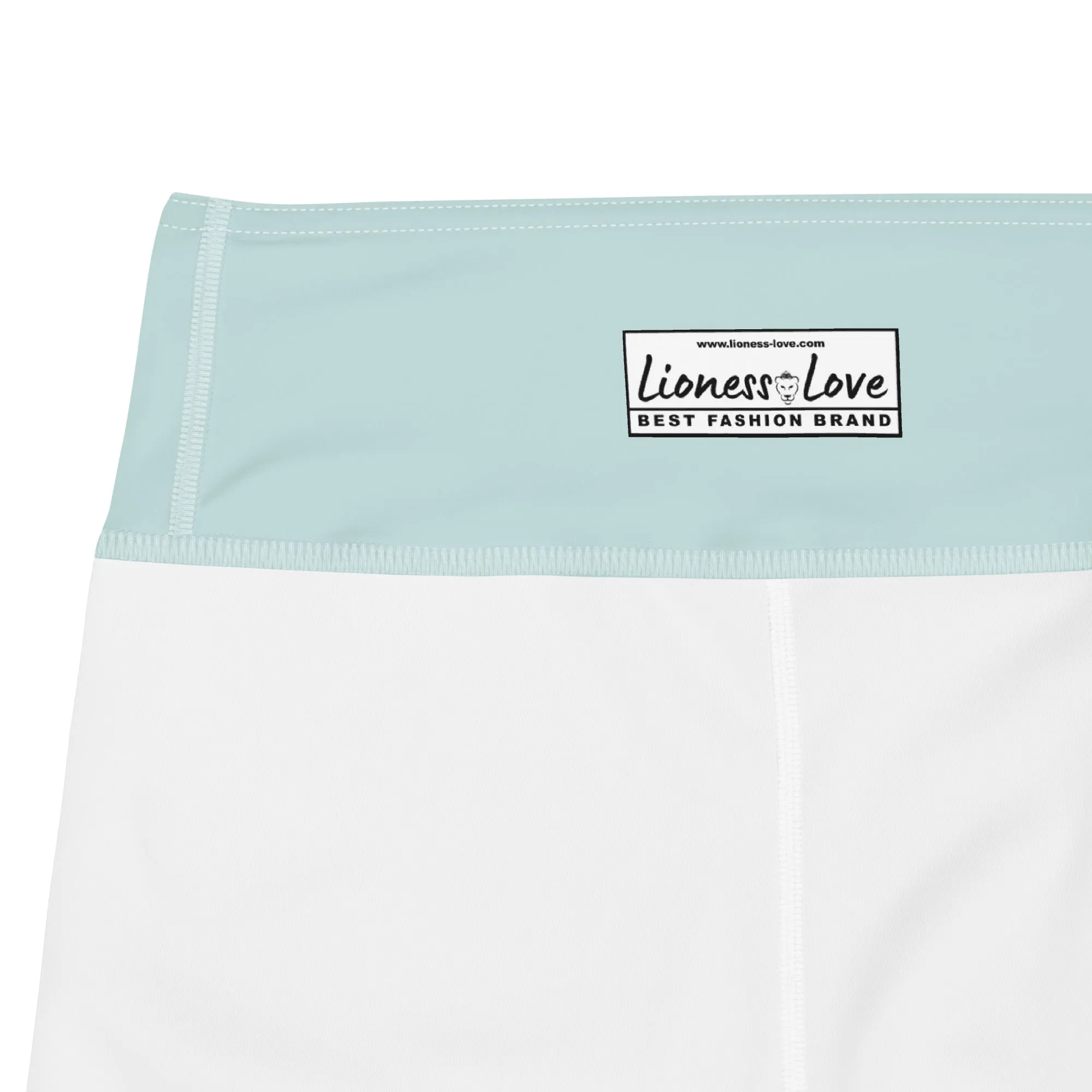 Solid Sea Foam Yoga Capri Leggings, lioness-love