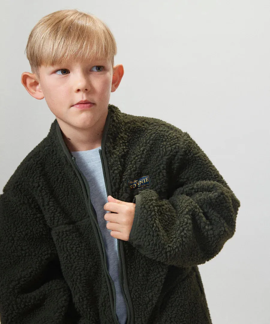 SONNIE - OTTO FLEECE JACKET - OLIVE