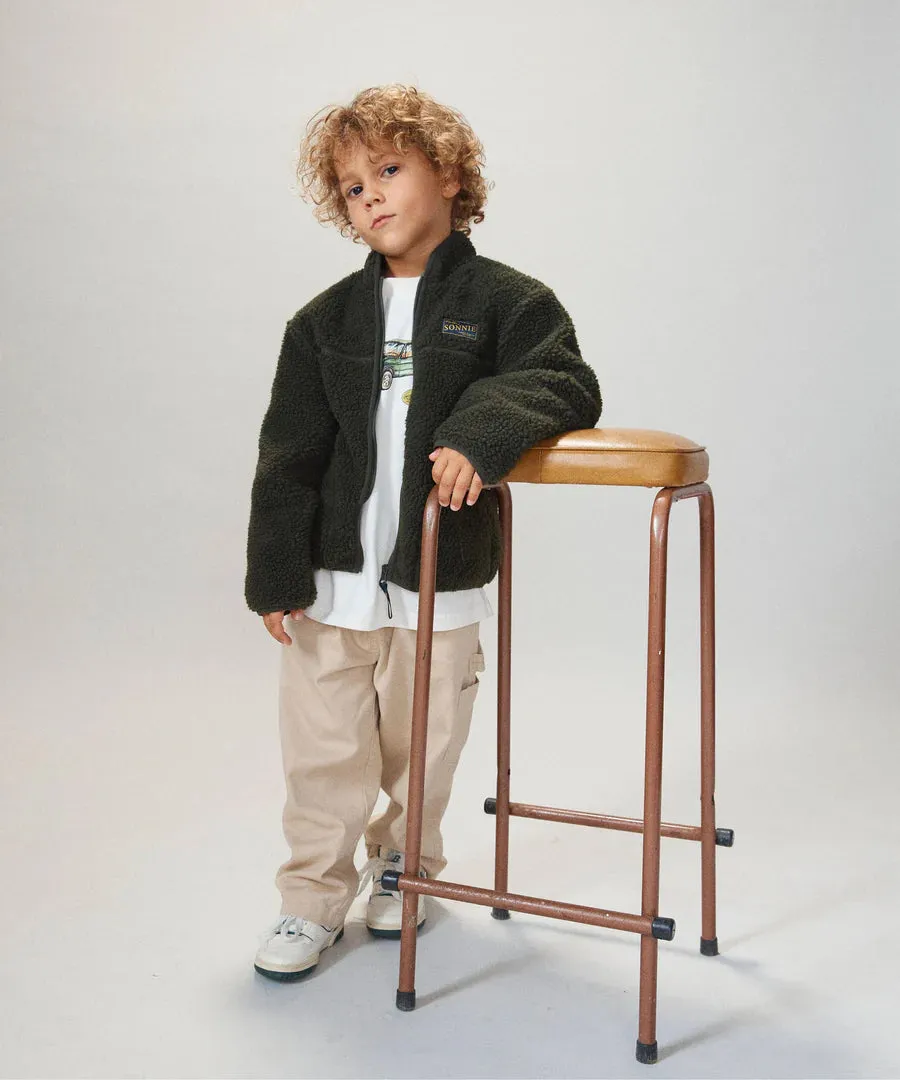 SONNIE - OTTO FLEECE JACKET - OLIVE