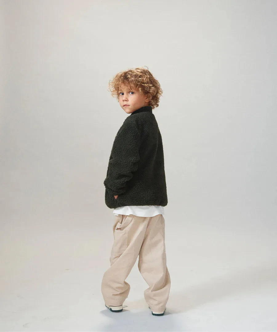 SONNIE - OTTO FLEECE JACKET - OLIVE
