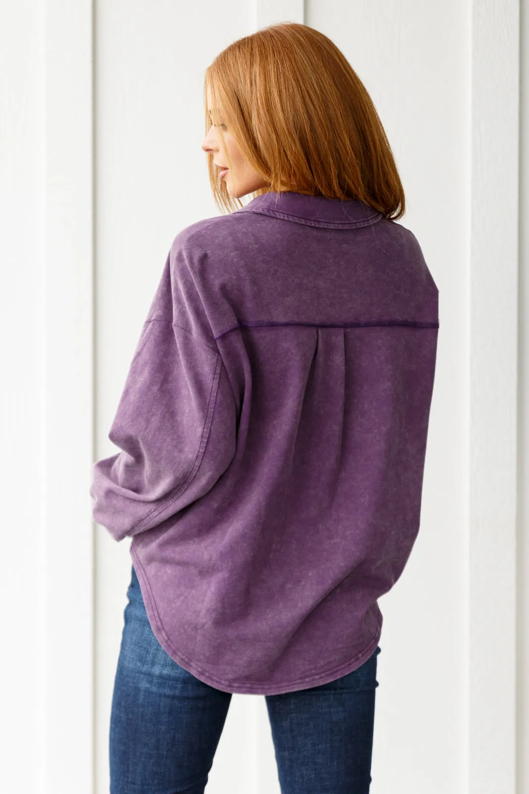 Swifty Sequins Shacket in Purple