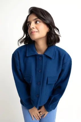 The Blue Wool Shacket