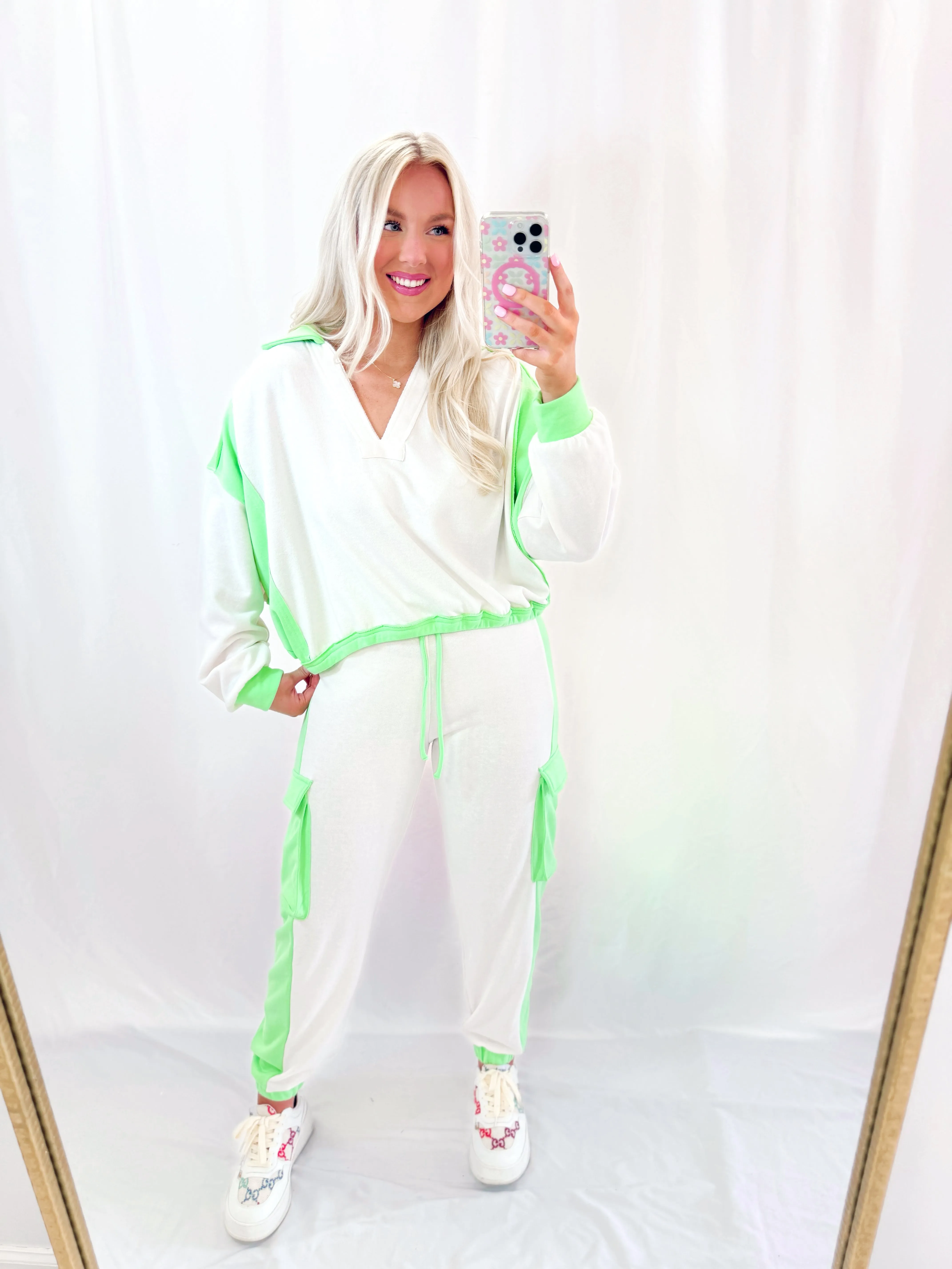The Bright Fall Set SWEATS LIME