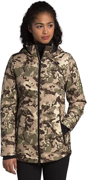 The North Face NF0A3XDBSX1 Womens Olive Green Print Tamburello Parka Jacket NF44