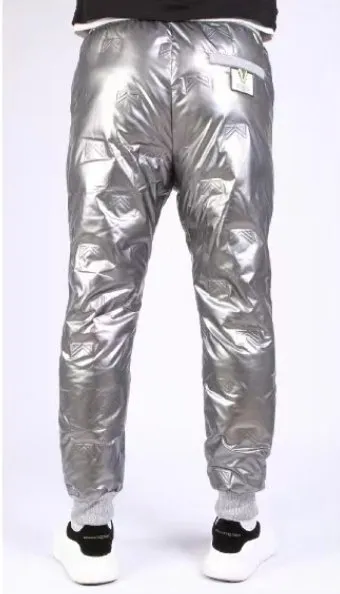 Thickened Men's And Women's Couples Laminated Glossy Outdoor Trousers