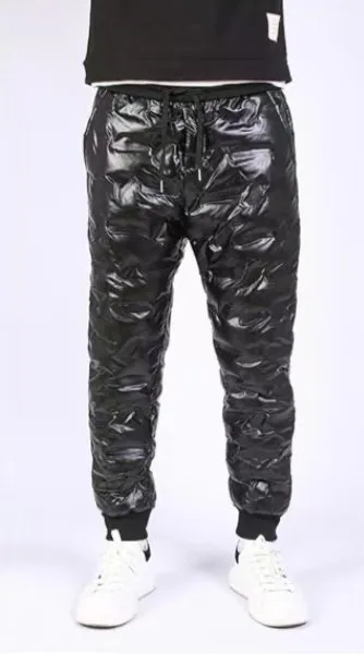 Thickened Men's And Women's Couples Laminated Glossy Outdoor Trousers