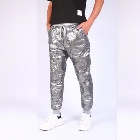 Thickened Men's And Women's Couples Laminated Glossy Outdoor Trousers