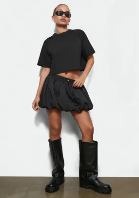 Tiffany Bubble Hem Mini Skirt - Black