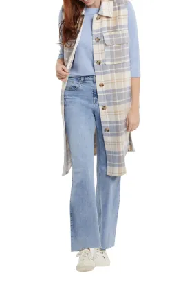 Tribal Long Sleeveless Shacket 7638O-4466-2891 Oxford Blue