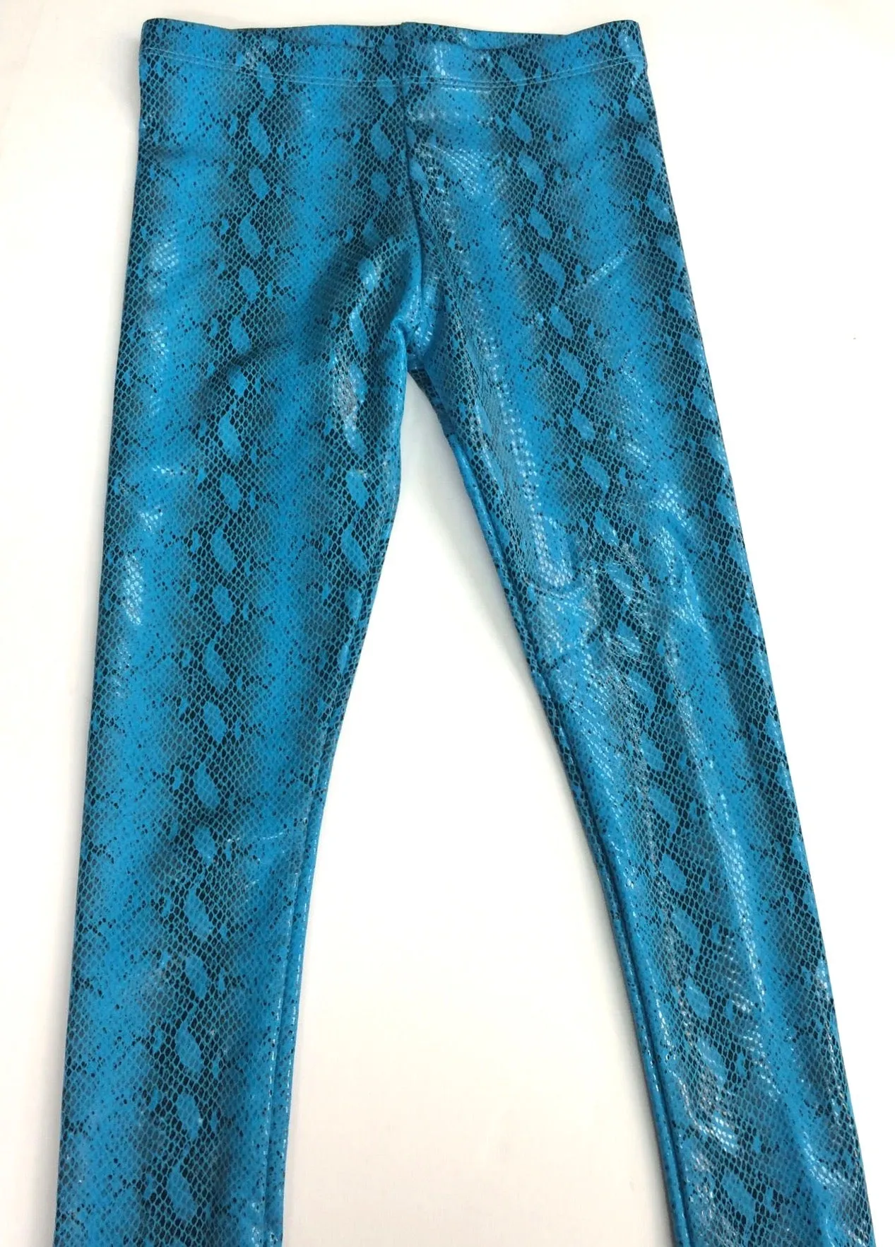 Turquoise Snakeskin Leggins