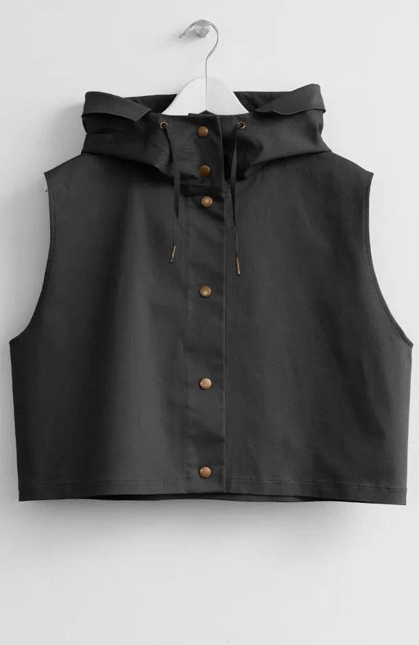 TWO-PIECE BLACK PARKA JACKET