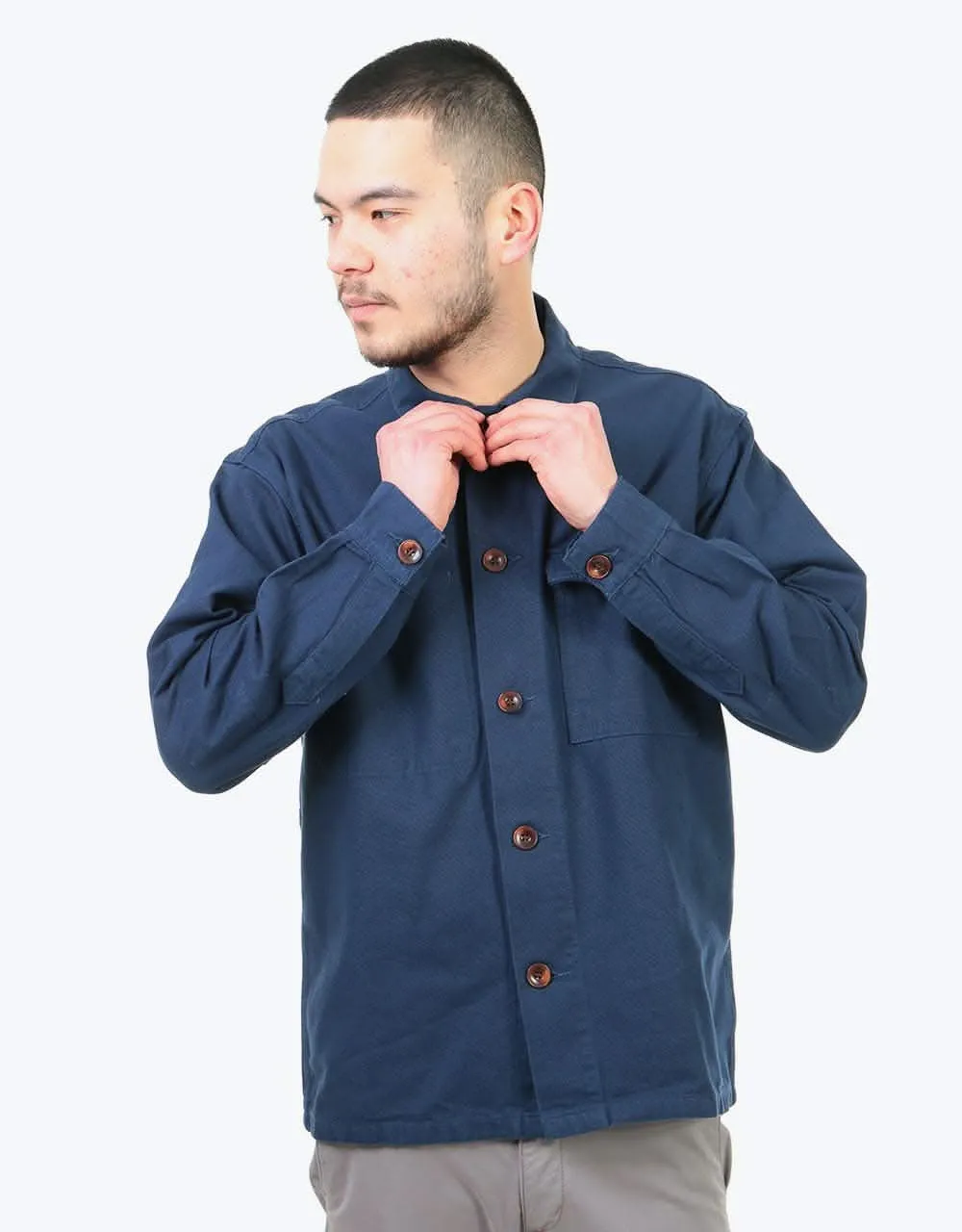 Uskees Lot #3003 L/S Work Shirt - Navy